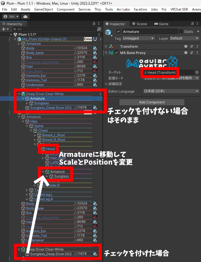 ON/OFFで起きること図の見方